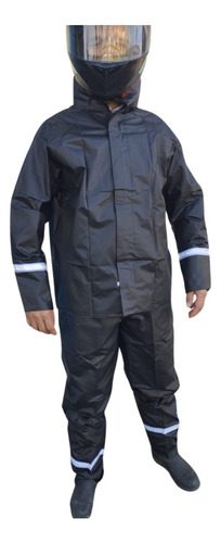 Impermeable Pvc Completo, Reflectivos Y Capota Unisex