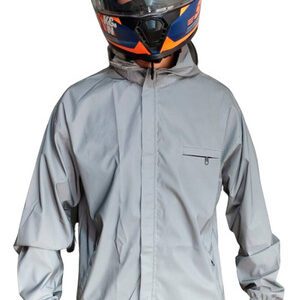 Chaqueta Rompe Vientos Capucha Reflectiva Semi Impermeable