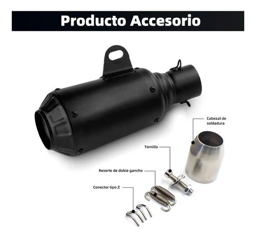 Silenciador Deportivo Para Moto Escape Exosto Universal - Imagen 3