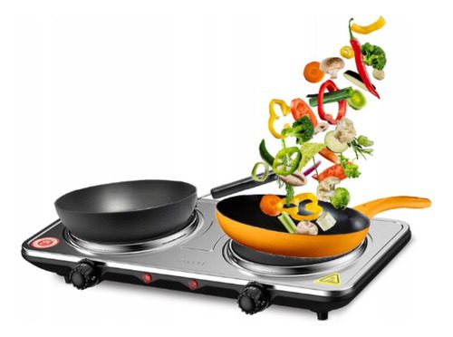 Estufa Eléctrica De 2 Puestos Nivel De Calor Ajustable - Imagen 3