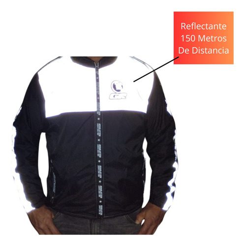 Chaqueta Rompevientos Reflectoras Bicolor Con Capucha Moto - Imagen 7