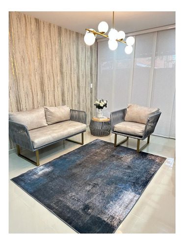 Alfombra Terciopelo Cristal Persa Antidesli Lavable 150x200 - Imagen 34