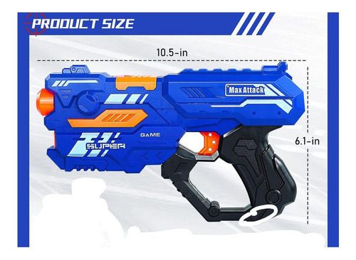 Pistola Juguete Lanza Dardos Dual De Gran Alcance Juvenil