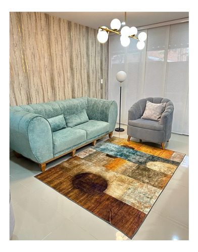 Alfombra Terciopelo Cristal Persa Antidesli Lavable 150x200 - Imagen 5