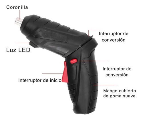 Destornillador Eléctrico Inalámbrico Recargable 49 Piezas - Imagen 4