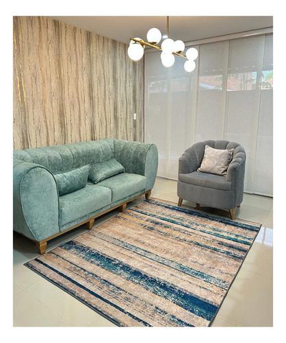 Alfombra Terciopelo Cristal Persa Antidesli Lavable 150x200 - Imagen 26