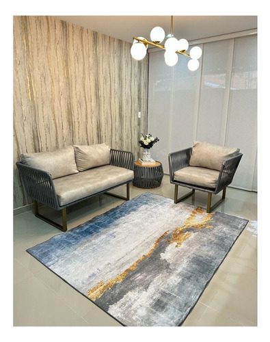 Alfombra Terciopelo Cristal Persa Antidesli Lavable 150x200 - Imagen 21