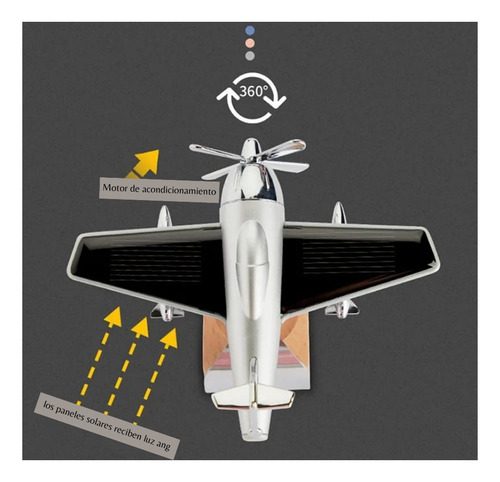 Ambientador De Automóvil Energía Solar Avioneta - Imagen 5