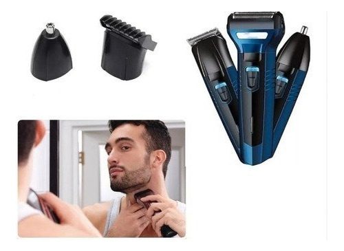 Máquina Afeitadora 3 En 1 Multiusos Gm-566 Azul 220v - 240v - Imagen 4