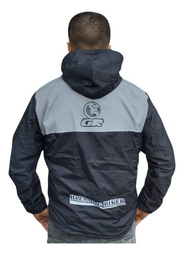 Chaqueta Rompevientos Reflectoras Bicolor Con Capucha Moto - Imagen 6