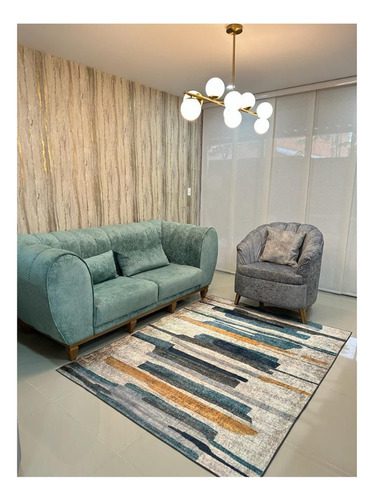 Alfombra Terciopelo Cristal Persa Antidesli Lavable 150x200 - Imagen 12