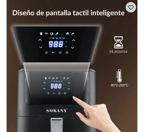 Freidora De Aire Inteligente 8 Litros Pantalla Led Táctil - Imagen 8