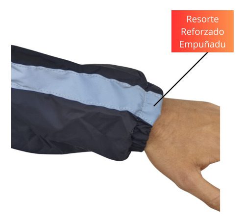 Chaqueta Rompevientos Reflectoras Bicolor Con Capucha Moto - Imagen 4