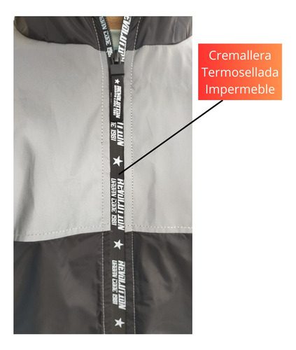 Chaqueta Rompevientos Reflectoras Bicolor Con Capucha Moto - Imagen 3