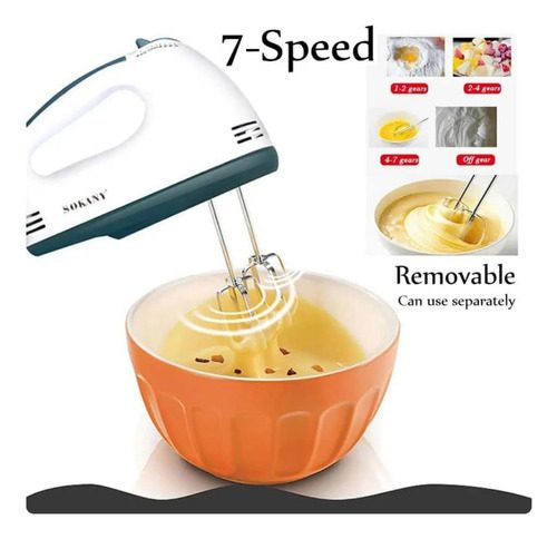 Batidora Eléctrica 250w Con Tazón De 2l 7 Velocidade Potente - Imagen 7