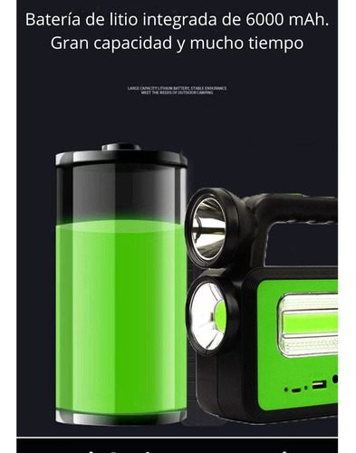 Linterna Led Portátil Planta Carga Solar Incluye 3 Bombillas - Imagen 6