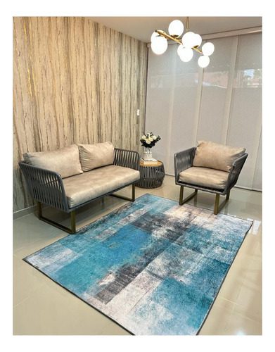 Alfombra Terciopelo Cristal Persa Antidesli Lavable 150x200 - Imagen 28