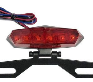 Porta Placa Led Con Luz De Freno Integrada Universal Moto