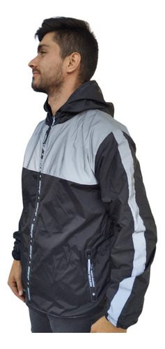 Chaqueta Rompevientos Reflectoras Bicolor Con Capucha Moto - Imagen 2