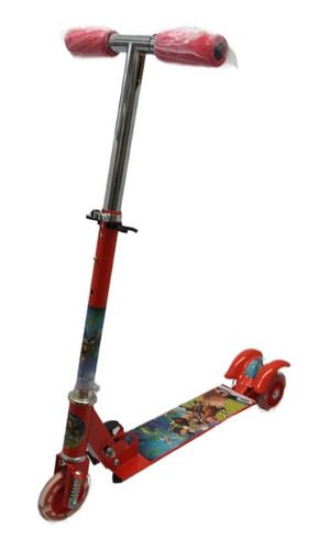 Patineta Scooter Metálica Graduable 3 Llantas Luces Niños
