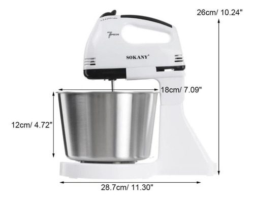 Batidora Eléctrica 250w Con Tazón De 2l 7 Velocidade Potente - Imagen 6