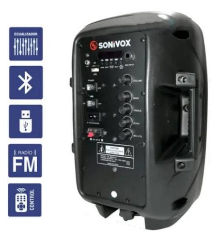 Cabina Profesional Recargable 8 Sonivox Vs-ss2378 Microfono - Imagen 4