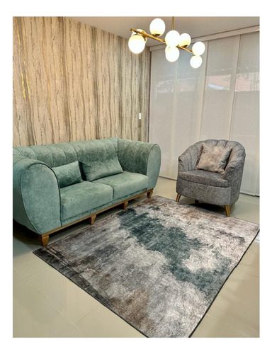 Alfombra Terciopelo Cristal Persa Antidesli Lavable 150x200 - Imagen 24