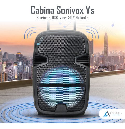 Parlante Cabina 15 Bluetooth 2 Micrófonos Trípode Recargable - Imagen 3