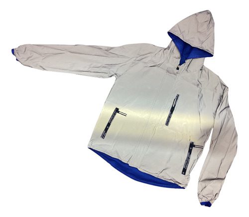 Chaqueta Reflectiva Doble Faz Bolsillos Internos Unisex Moto
