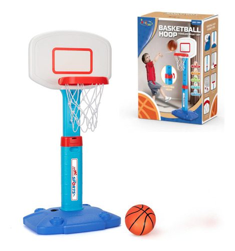 Juego Canasta Baloncesto Ajustable Para Niños 1-5 Años  Azul
