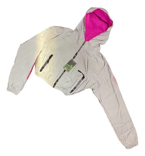 Chaqueta Reflectiva Térmica Ombliguera Para Moteras Capota