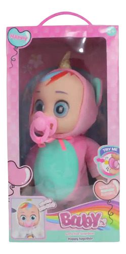 Muñeca Baby Cry Musical Camina Y Hace Sonidos Unicornio