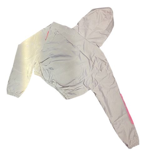 Chaqueta Reflectiva Térmica Ombliguera Para Moteras Capota - Imagen 6