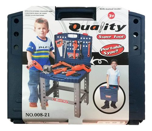 Banco De Trabajo Infantil Con Herramientas Y Taladro Unisex - Imagen 6