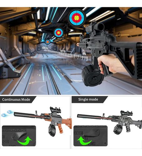 Rifle Eléctrico Automático Ak-4 Bolas De Hidrogel Recargable - Imagen 11