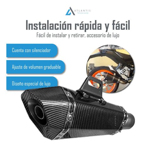 Escape Silenciador Deportivo Universal Moto Pi-034011b/2ca - Imagen 6