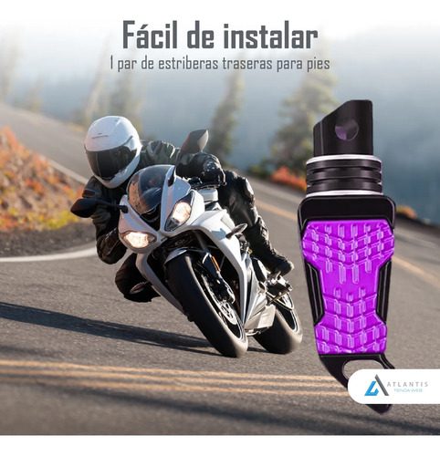 Posapiés Moto Lujo 083 Aluminio Alta Resistencia Universal - Imagen 4