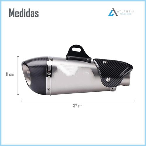 Silenciador Exosto Moto Universal Pi-034019n - Imagen 3