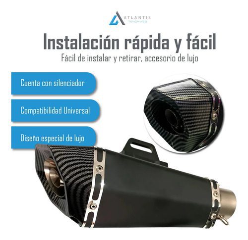 Escape Silenciador Deportivo Universal Moto Pi-034011b/1ne - Imagen 6