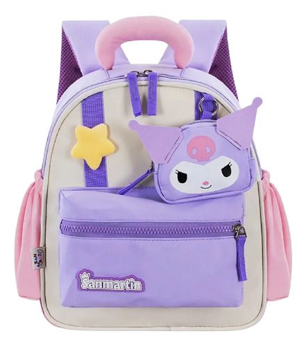 Morral Infantil Diseño Curomi Mochila Niños Liviana 30 Cm Lila Curomi