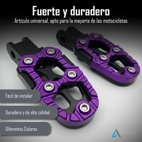 Posapiés Moto Planos Pop-002 Aluminio Ionizado Universal - Imagen 5