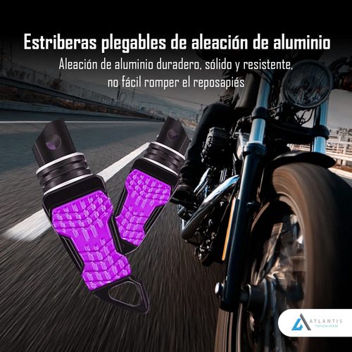 Posapiés Moto Lujo 083 Aluminio Alta Resistencia Universal - Imagen 6