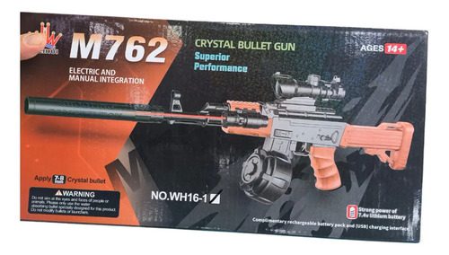 Rifl Eléctrico Automático M416 Bolas De Hidrogel Recargable - Imagen 8