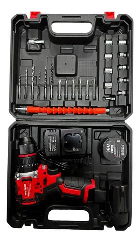 Taladro Percutor Inalámbrico 36v 2 Baterías +kit Perforación - Imagen 10