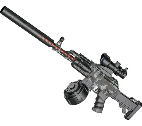 Rifle Eléctrico Automático Láser Bolas Hidrogel Recargable - Imagen 8