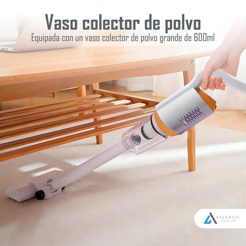Aspiradora Vertical Inalámbrica 120w 600ml Recargable Blanca Blanco 8.4 - Imagen 5