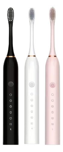 Cepillo Dientes Eléctrico X3 Sonic Recargable Cerdas Suaves Negro