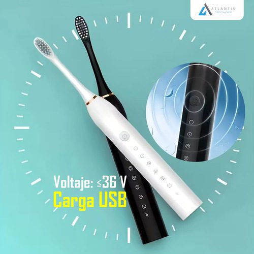 Cepillo Dientes Eléctrico X3 Sonic Recargable Cerdas Suaves Negro - Imagen 5