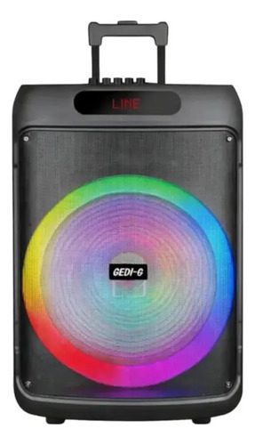 Cabina De Sonido 15 Gedi-g Gd-1507 Luces Rgb + 2 Micrófonos Negro