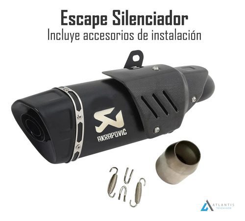 Escape Silenciador Deportivo Universal Moto Pi-034019n - Imagen 3